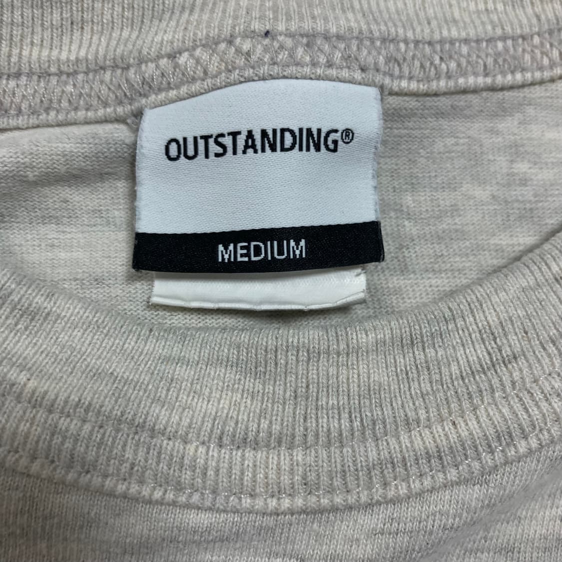 아웃스탠딩 베이스볼 빅로고 그레이 반팔티 상품이미지3