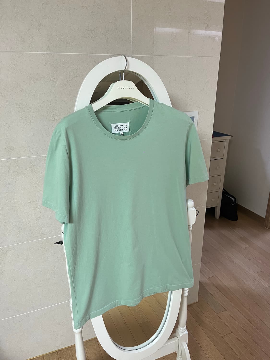 마르지엘라 반팔 티셔츠(화이트,민트) xl 상품이미지6