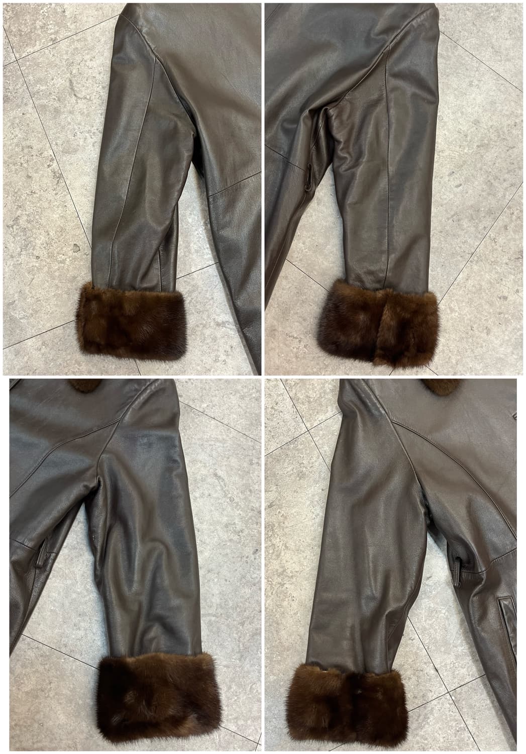 밍크퍼 양가죽 레더 가죽 자켓 #csz2852 상품이미지6