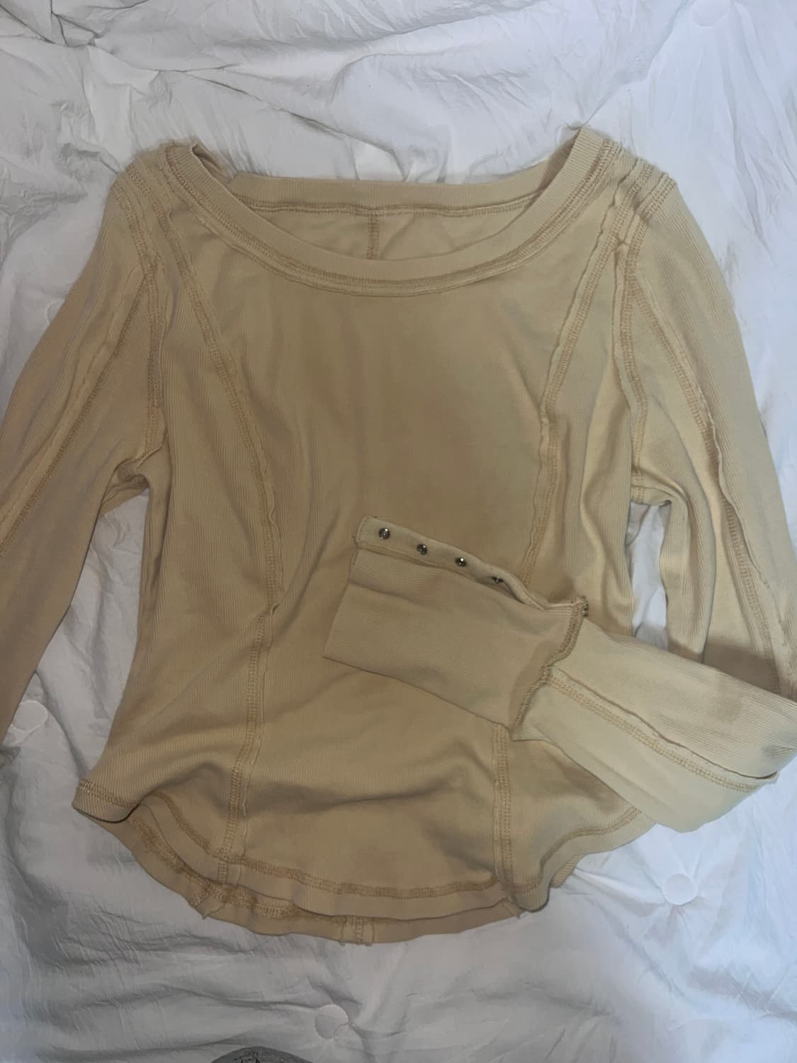 lemon button t shirt 소매 버튼 골지 티셔츠 상품이미지2
