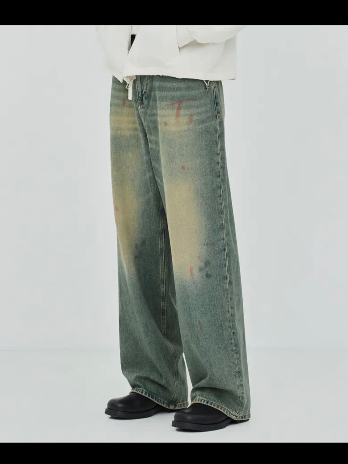 #0331 under rise loose fit - dirty blue 상품이미지10