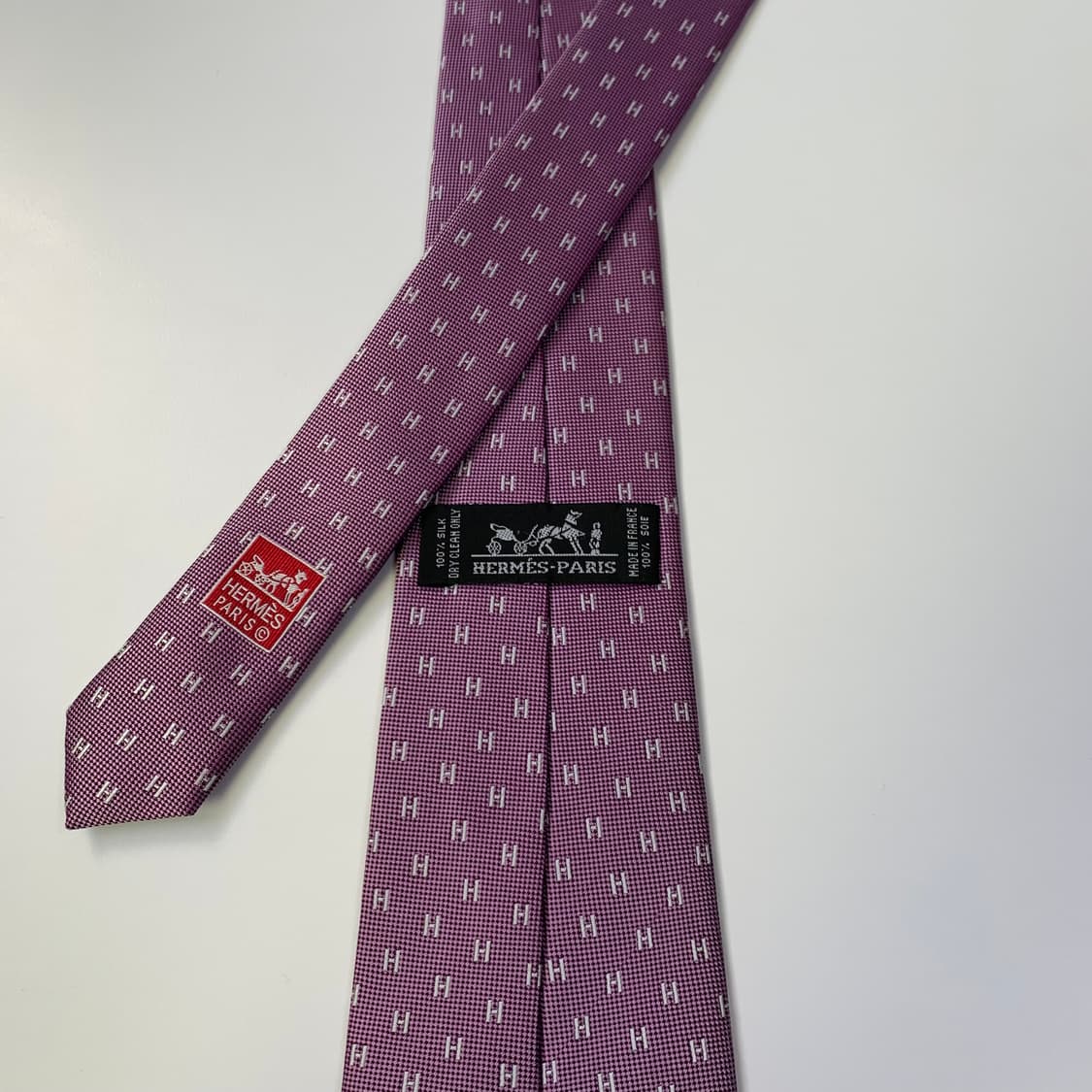 에르메스(HERMES) H로고 모노그램넥타이 명품 프랑스 100실크 상품이미지6