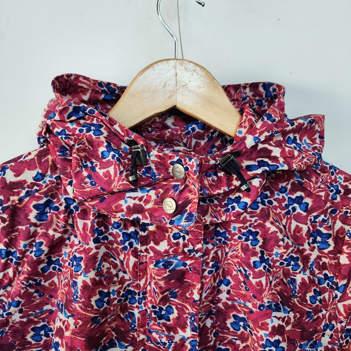 오일릴리 플라워 패턴 후드 롱 코트 상품이미지2