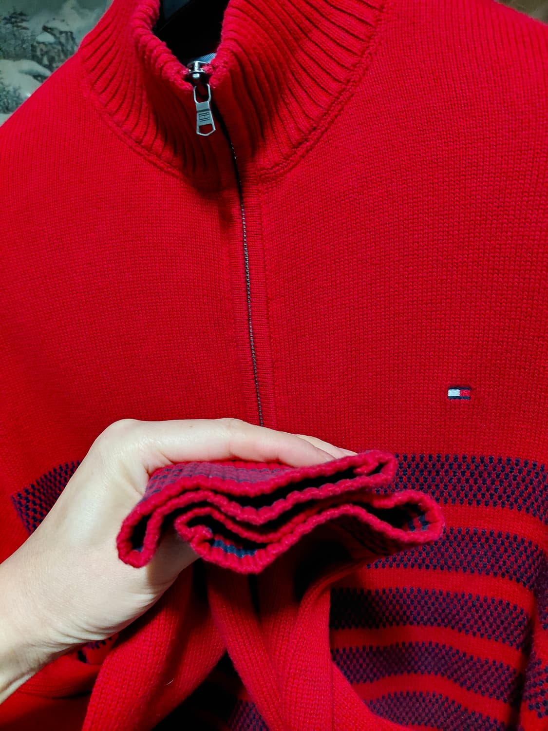 [타미힐피거]코튼 풀집업 가디건 L(105)사이즈 상품이미지9