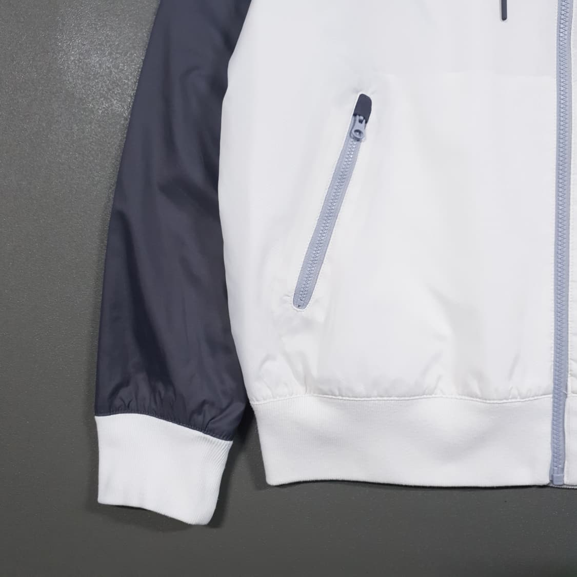 실측 XL) 나이키 신형 윈드러너 배색 바람막이 자켓 그레이 화이트 상품이미지4