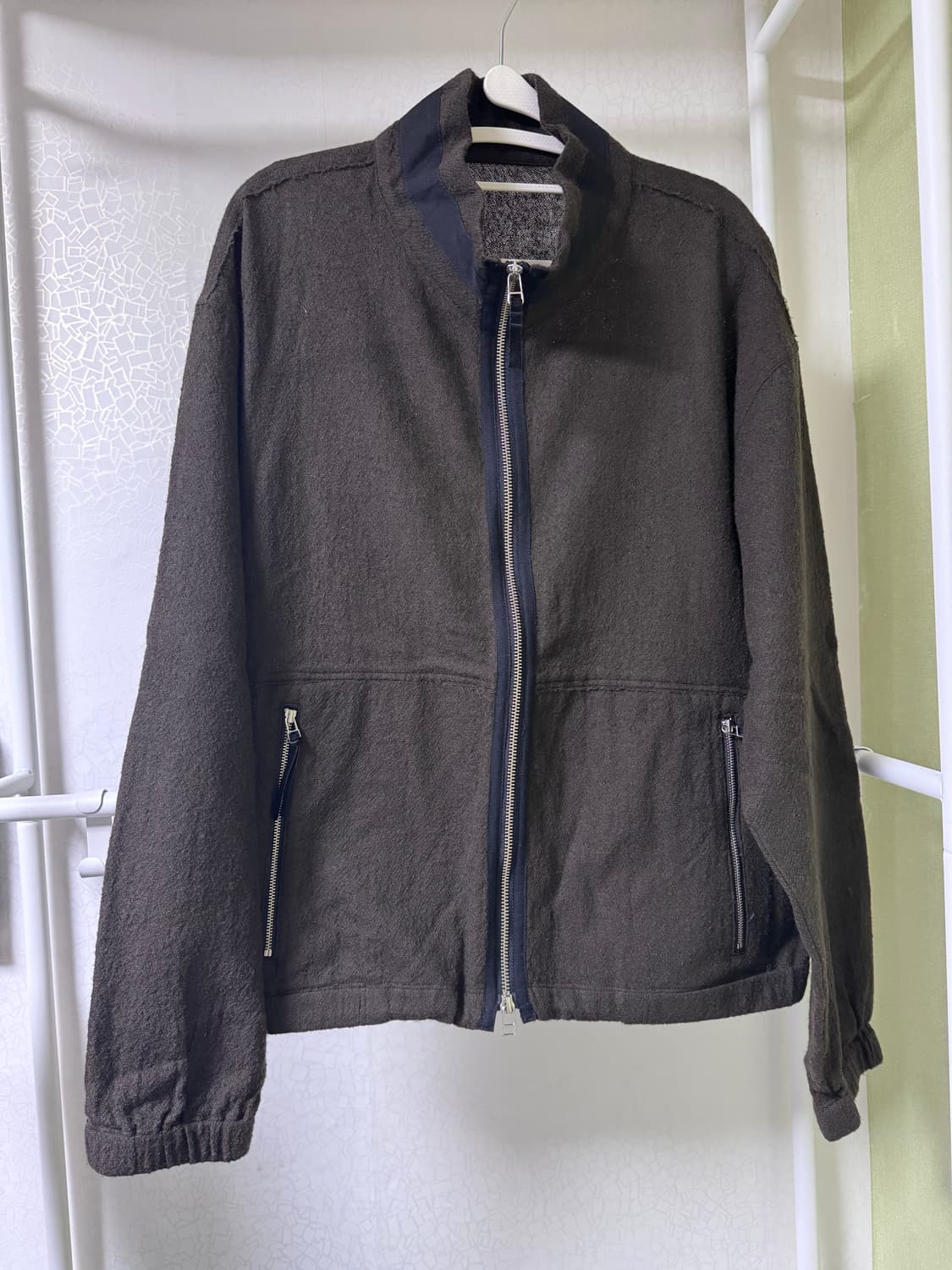 [2] 폴리테루 보일드 울 트랙 자켓 올리브 상품이미지2