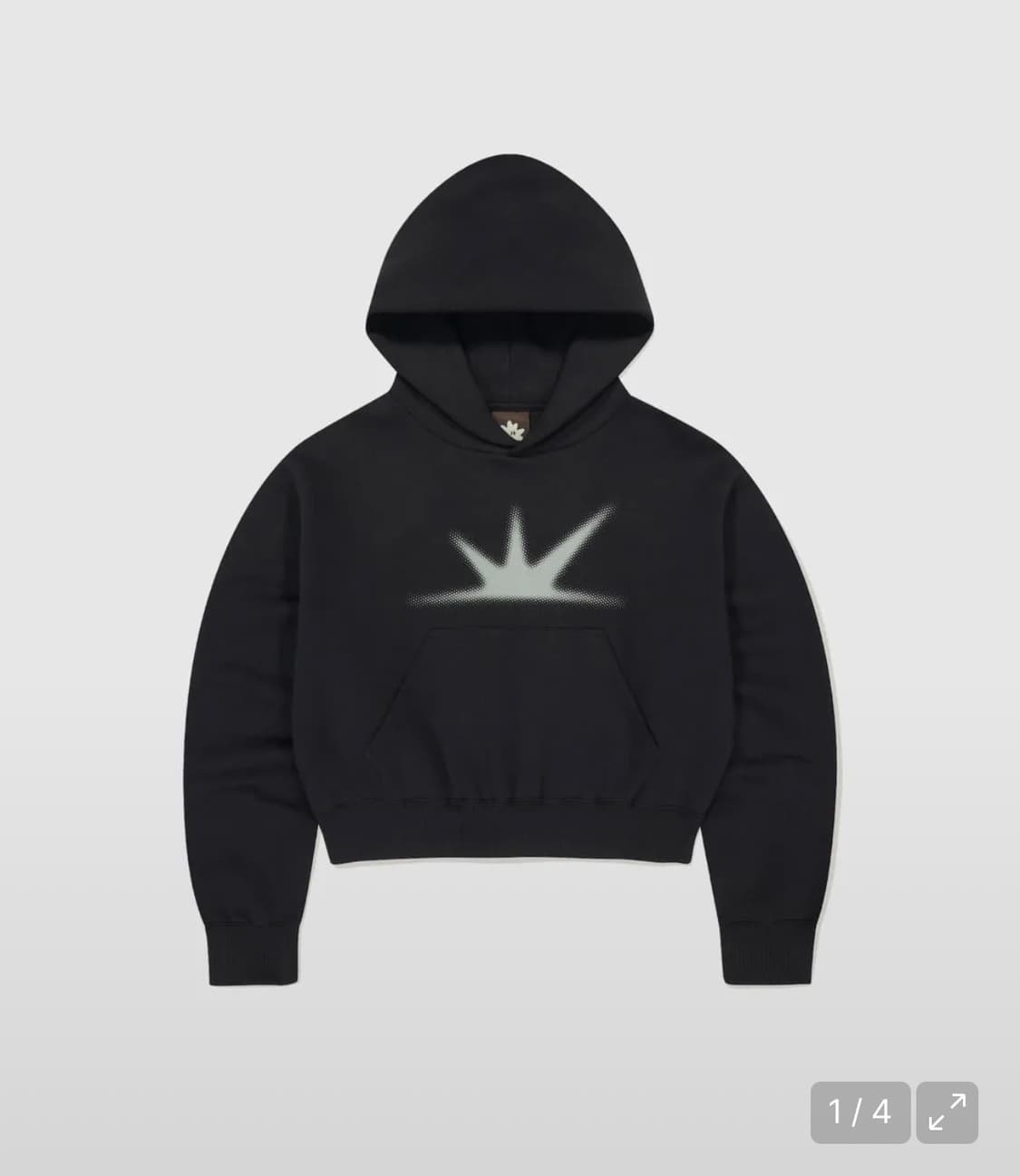 W Daybreak Crop Hoodie Black 상품이미지1