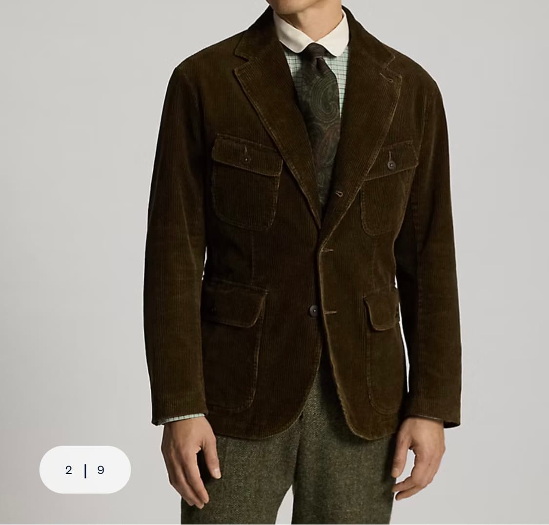 RRL 언컨스트럭티드 코듀로이 스포츠 자켓 L 상품이미지2