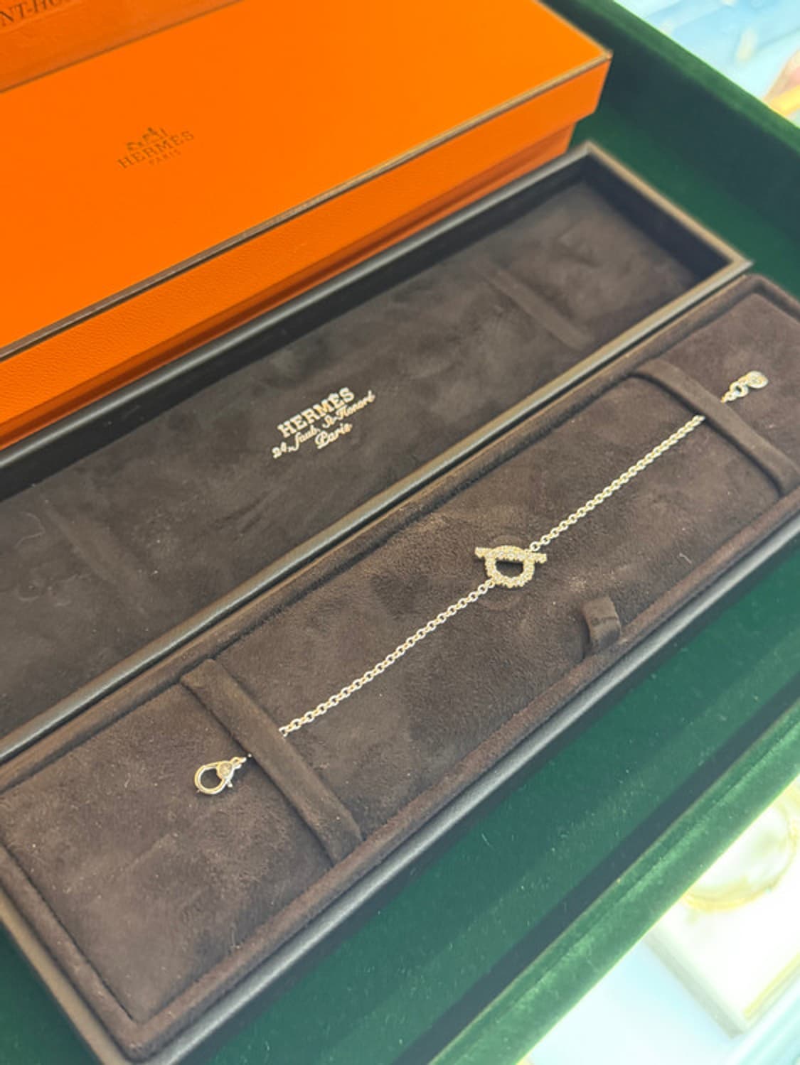 정품 에르메스 피네스 화이트골드 다이아 팔찌 상품이미지4