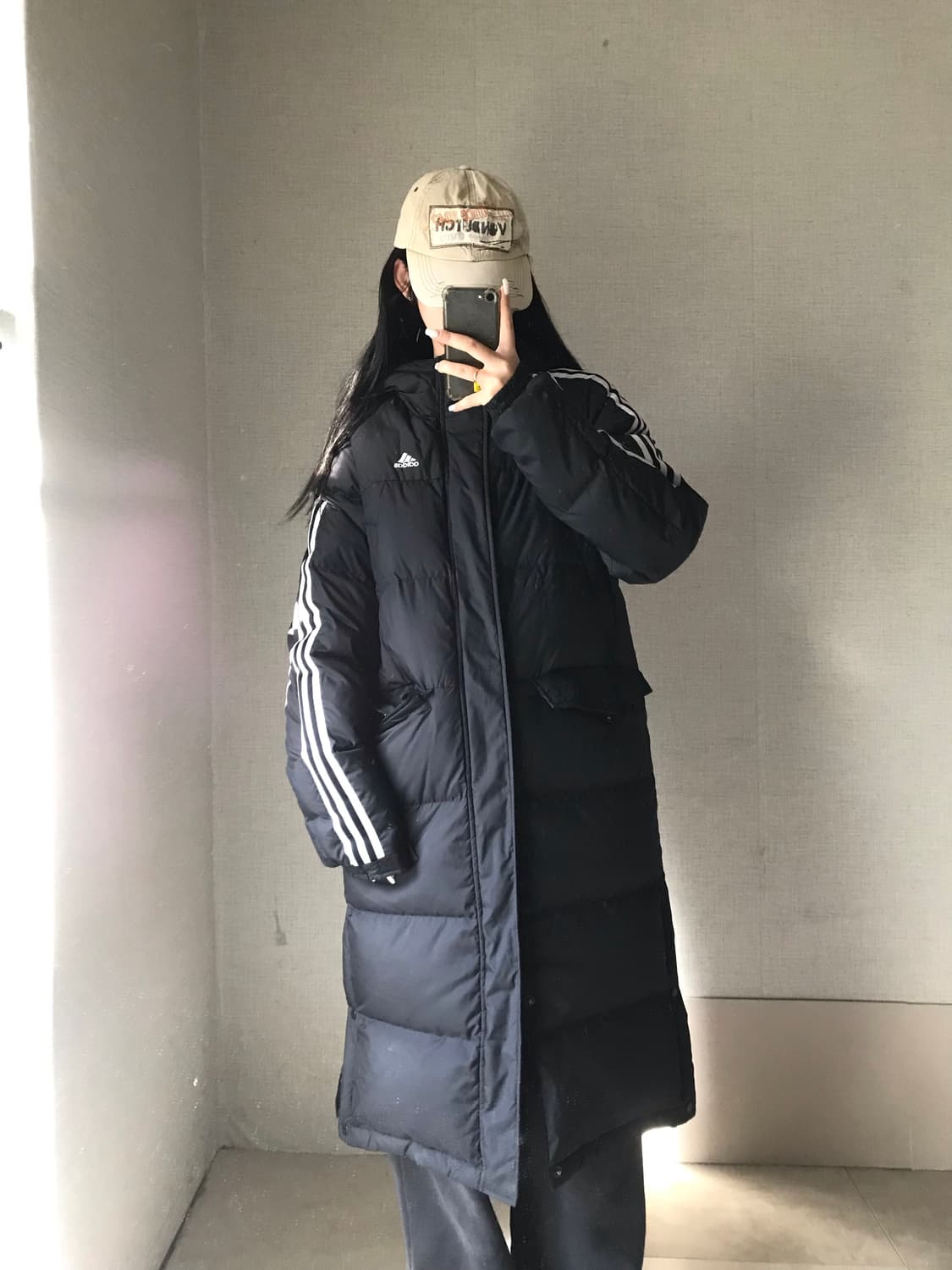 아디다스 검흰 롱패딩 상품이미지4