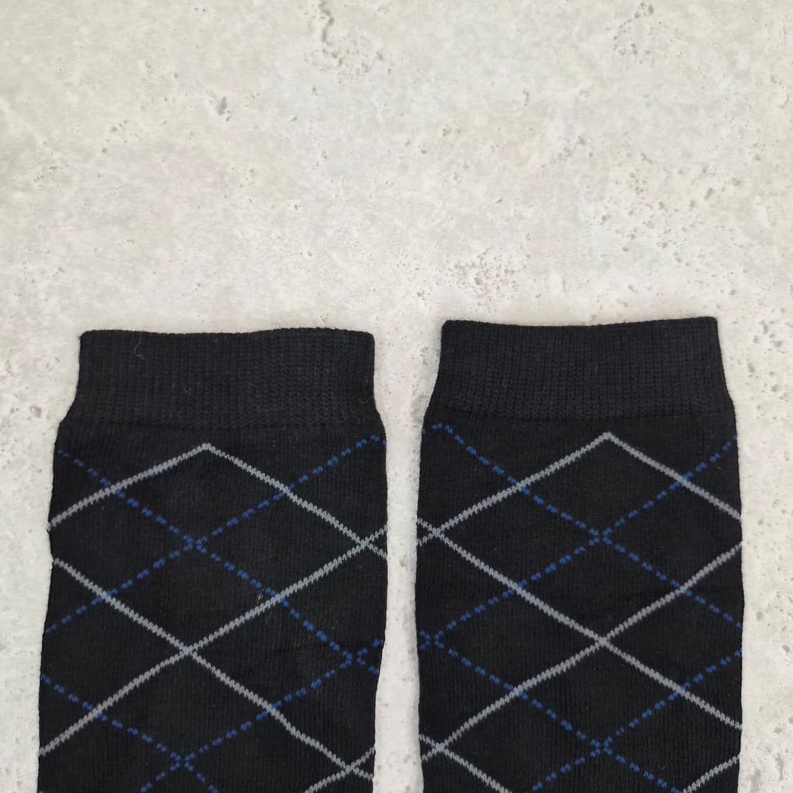 블랙 아가일 체크 오버니삭스 상품이미지4