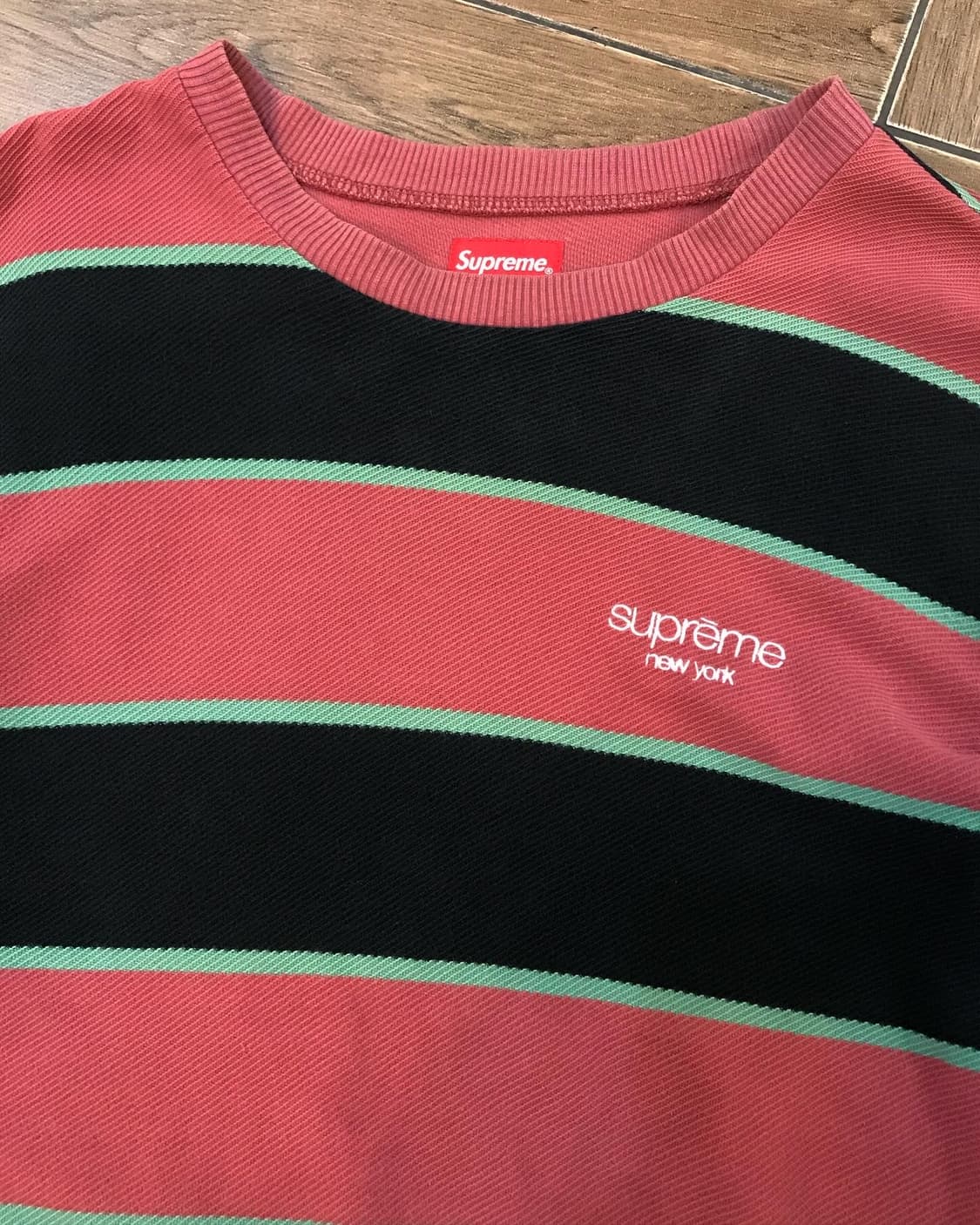 Supreme Stripe Twill Crewneck 상품이미지7