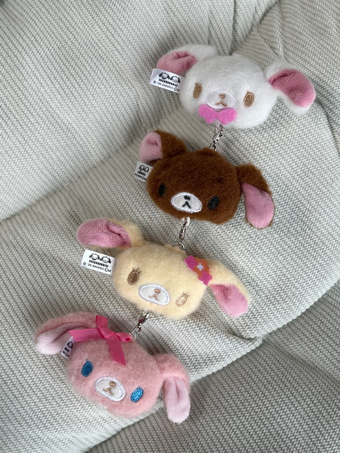 산리오 슈가바니즈 봉제 참 키링 줄줄이 풀세트(새상품) 상품이미지1