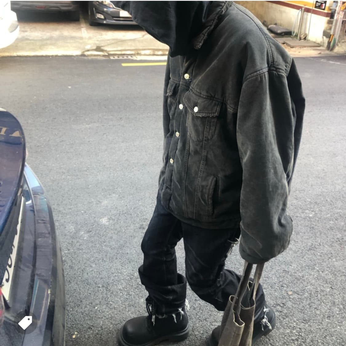 인터섹션 오버사이즈 데님 패딩 자켓 상품이미지6