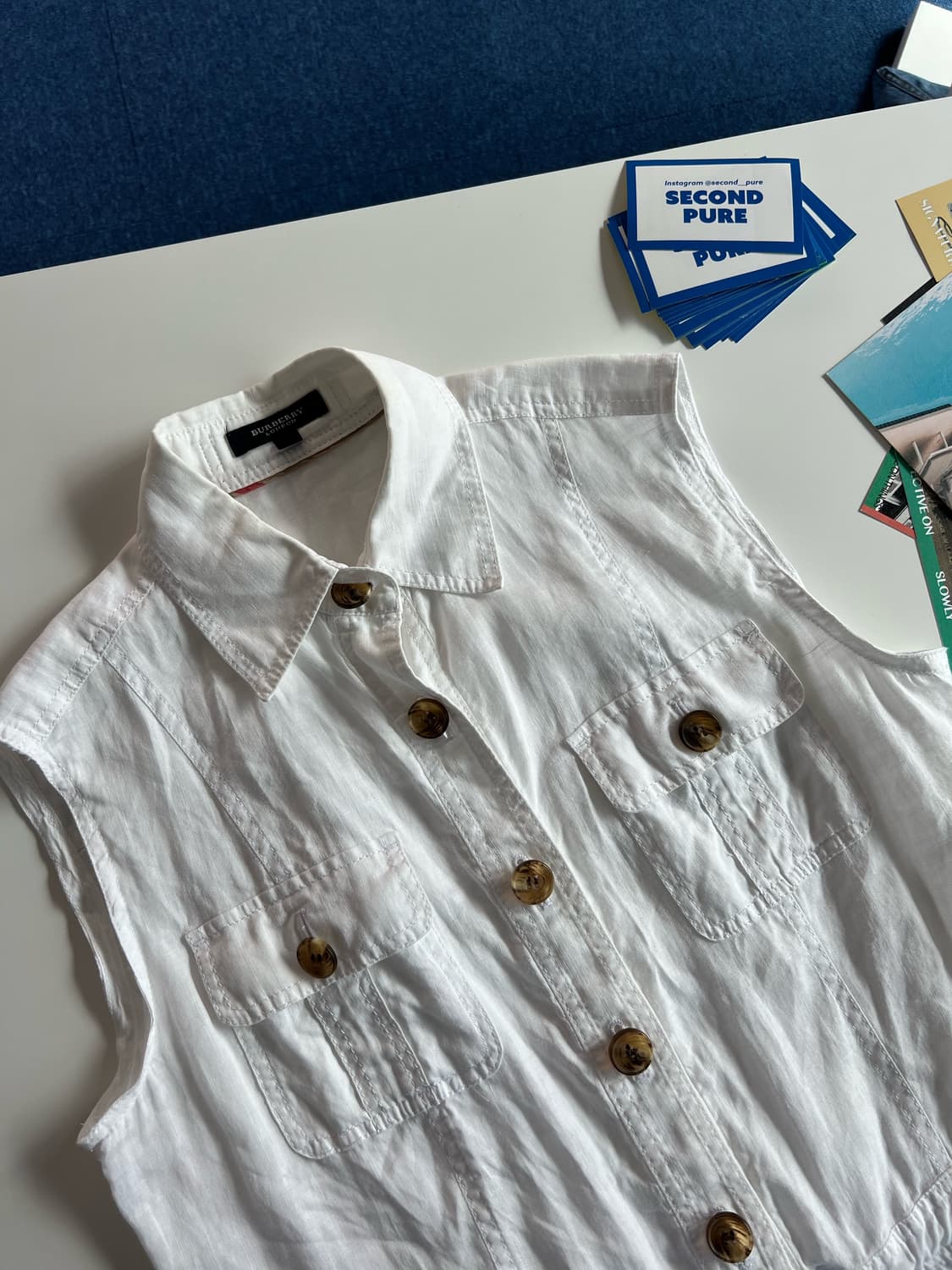 버버리 리넨 원피스 상품이미지9