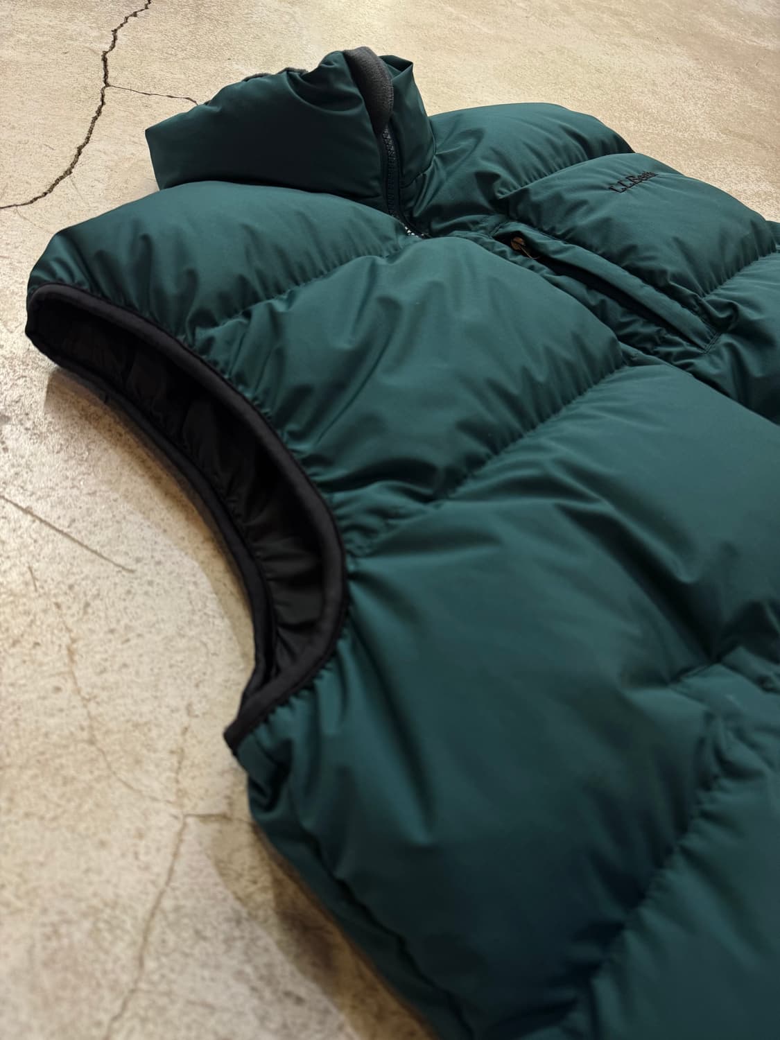 00s 엘엘빈 아웃도어 립스탑 구스다운 베스트 상품이미지4