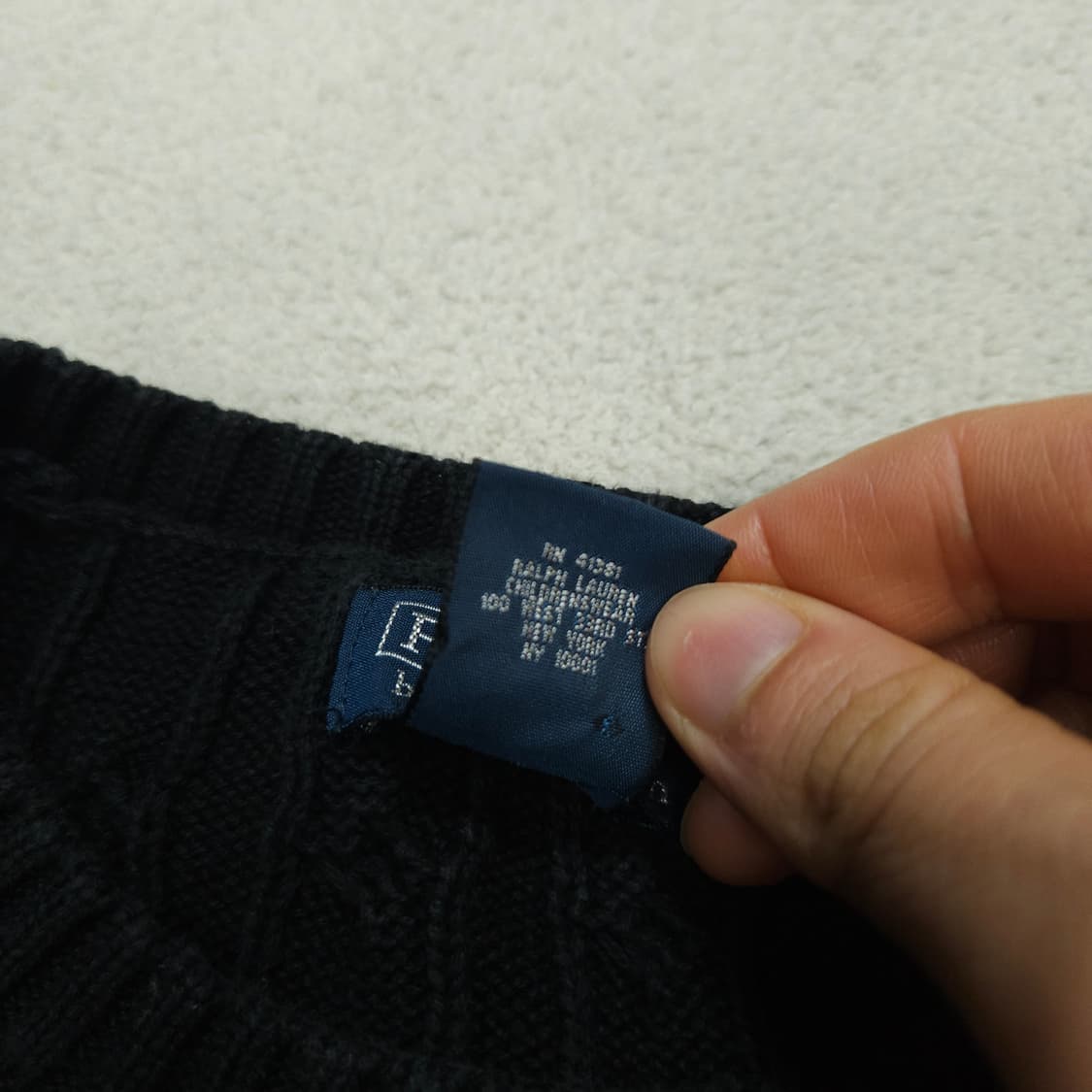 폴로 랄프 로렌 케이블 니트 L14-16 블랙 상품이미지5