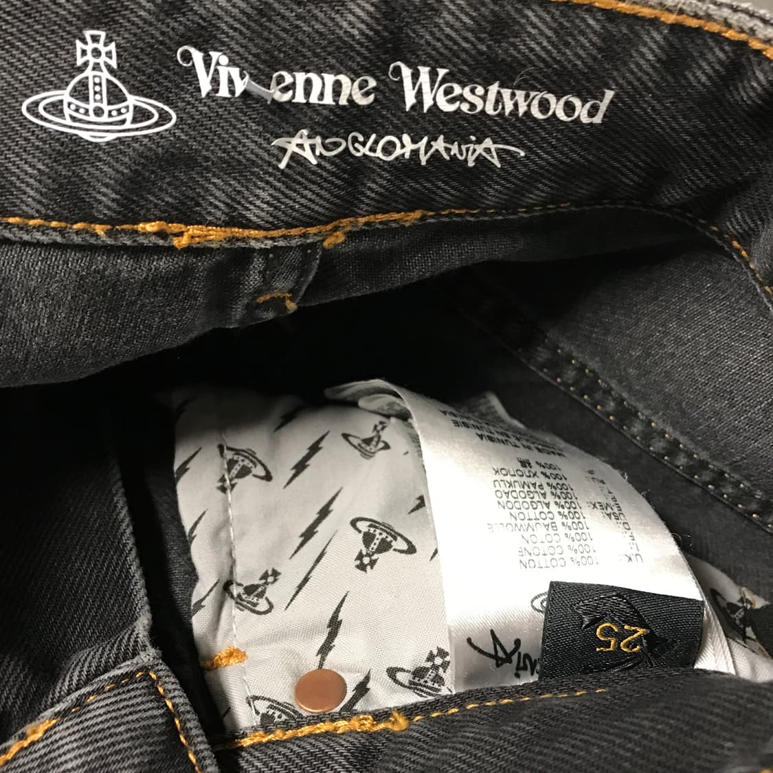 비비안웨스트우드 흑청 데님 팬츠 25(W) 상품이미지7