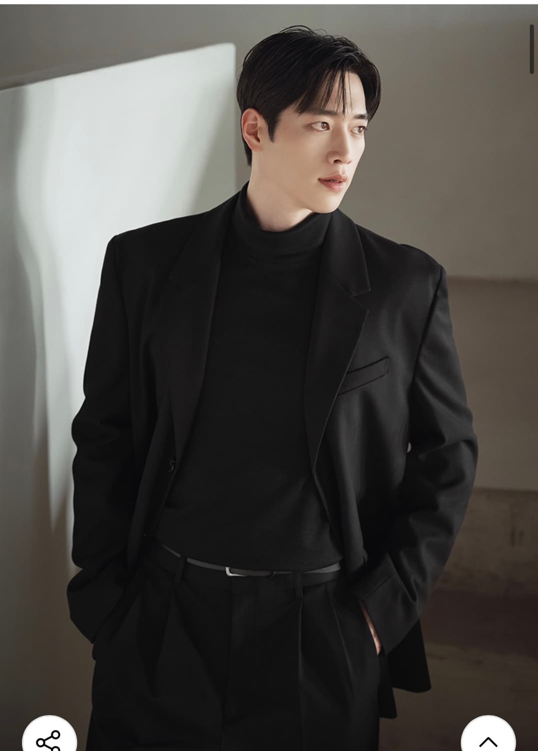 (새상품)(XL) 드로우핏 오버사이즈 도브 울 블레이저 [BLACK] 상품이미지3