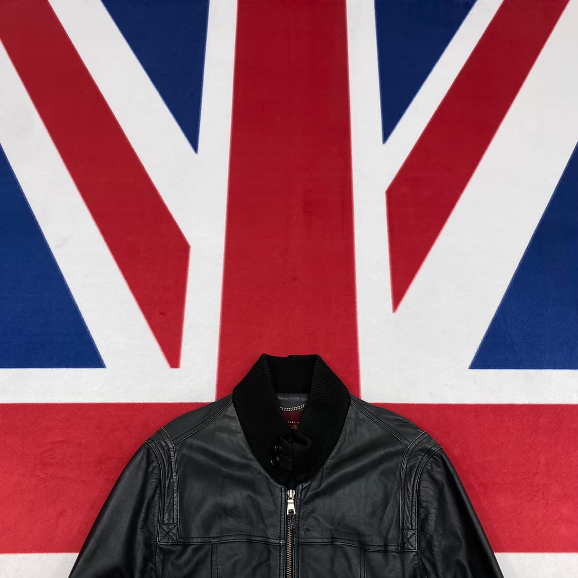 자라 리얼레더자켓 L 상품이미지2