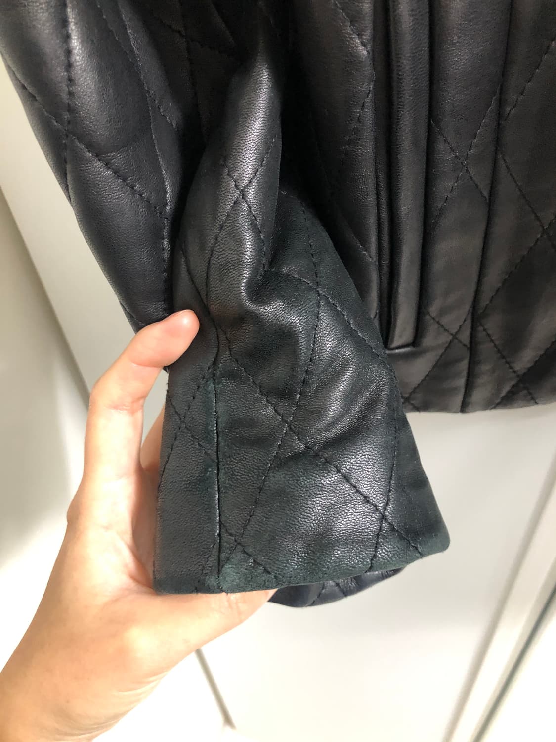 퀼팅 레더 자켓 상품이미지8