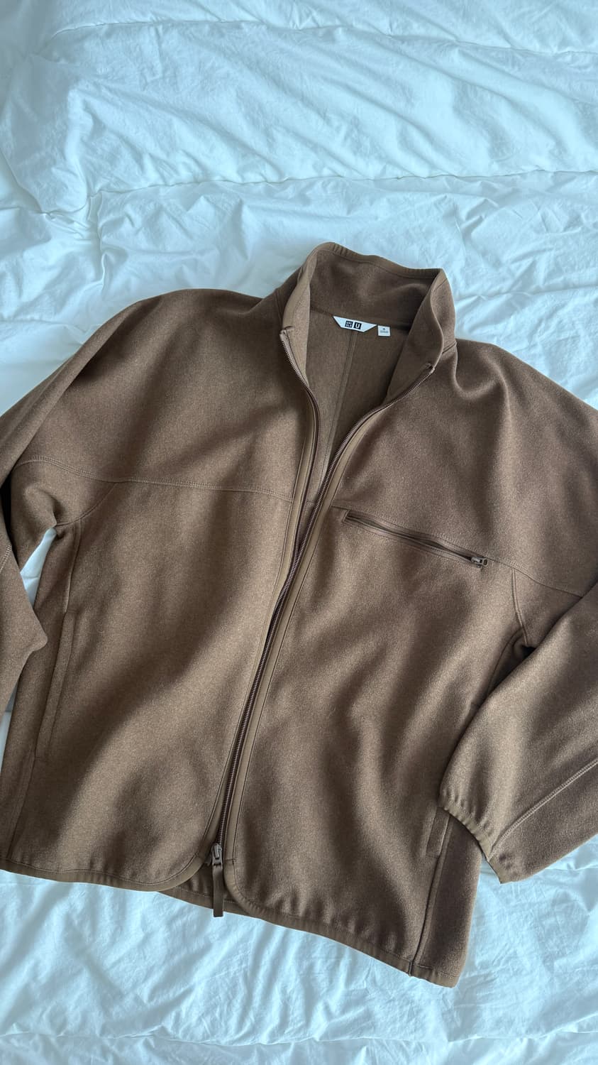 유니유 브러시드저지집업블루종 상품이미지1