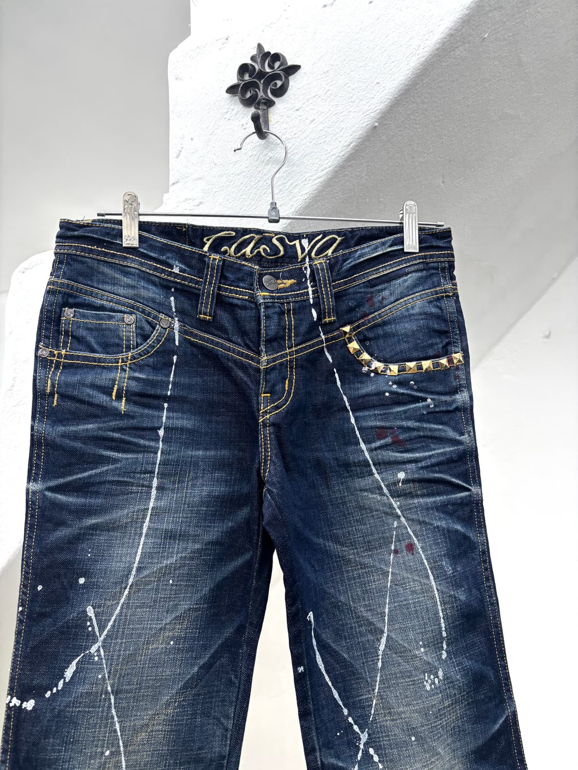 Shatter paint flared fragment denim  상품이미지6