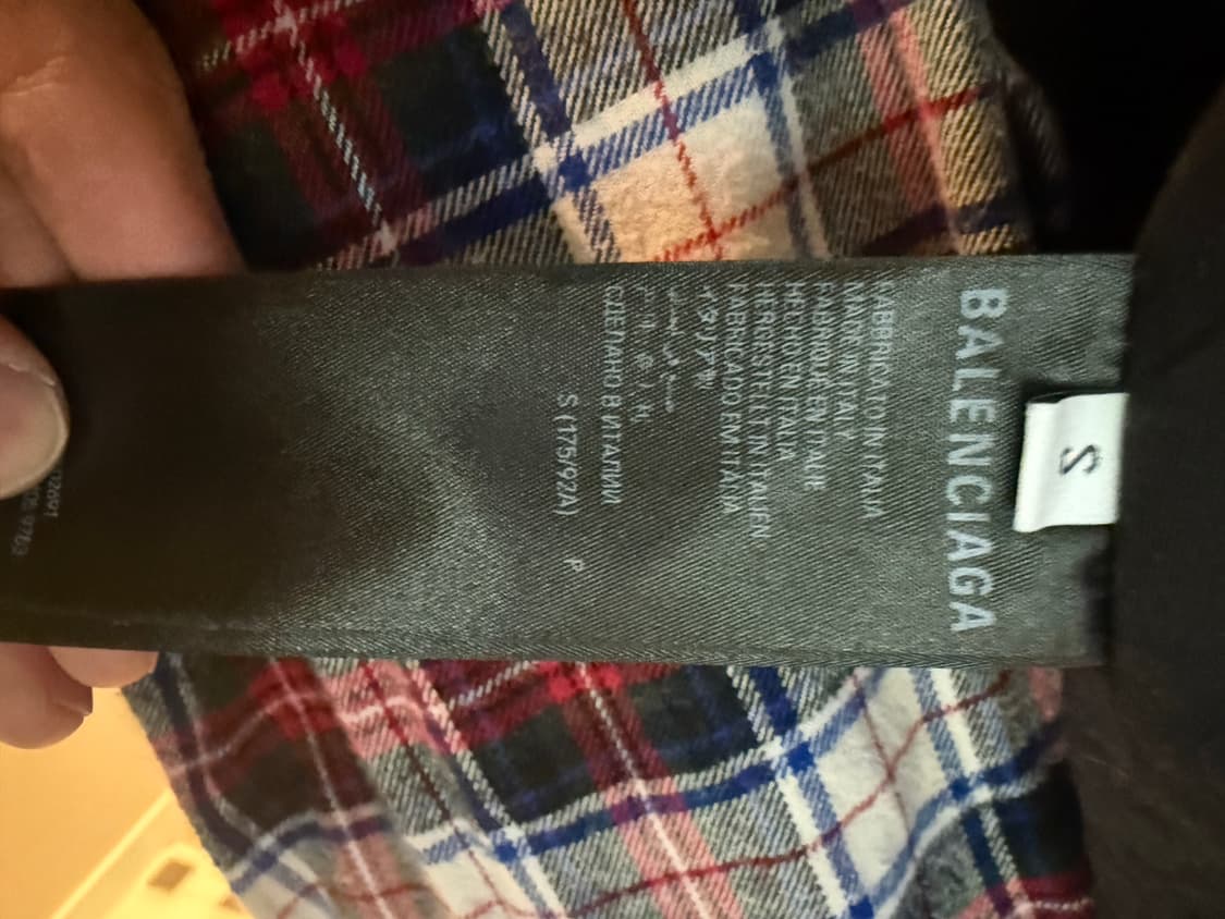 발렌시아가 블리치드 체크셔츠 S사이즈 상품이미지3