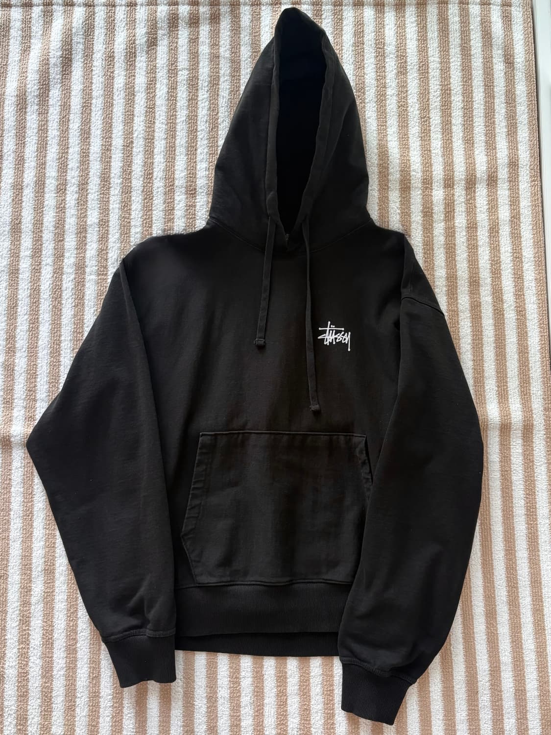 스투시 베이직 후드티 블랙 L 상품이미지1