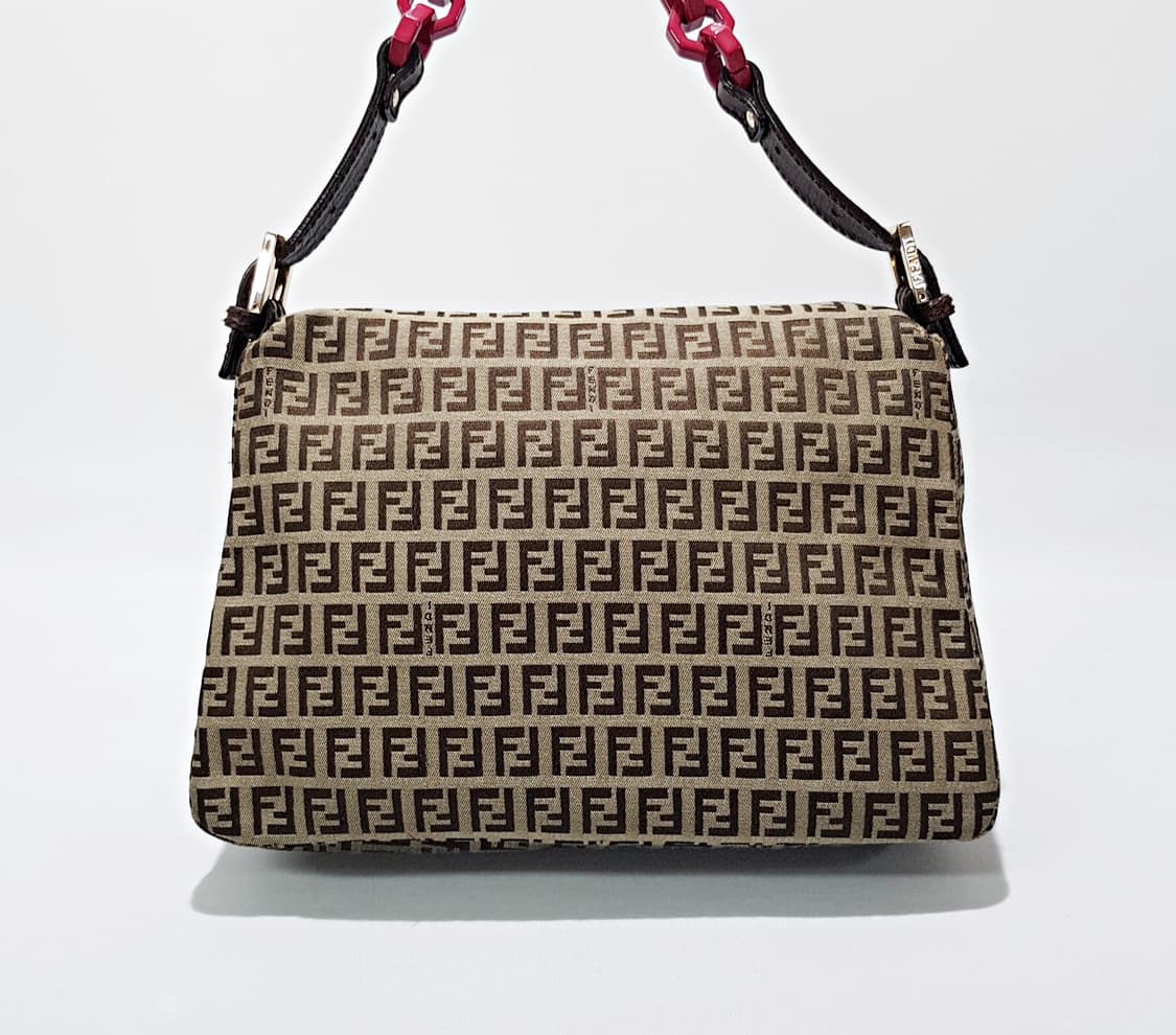 펜디 주카 FF 로고 핑크체인 맘마백 바게트백 상품이미지4