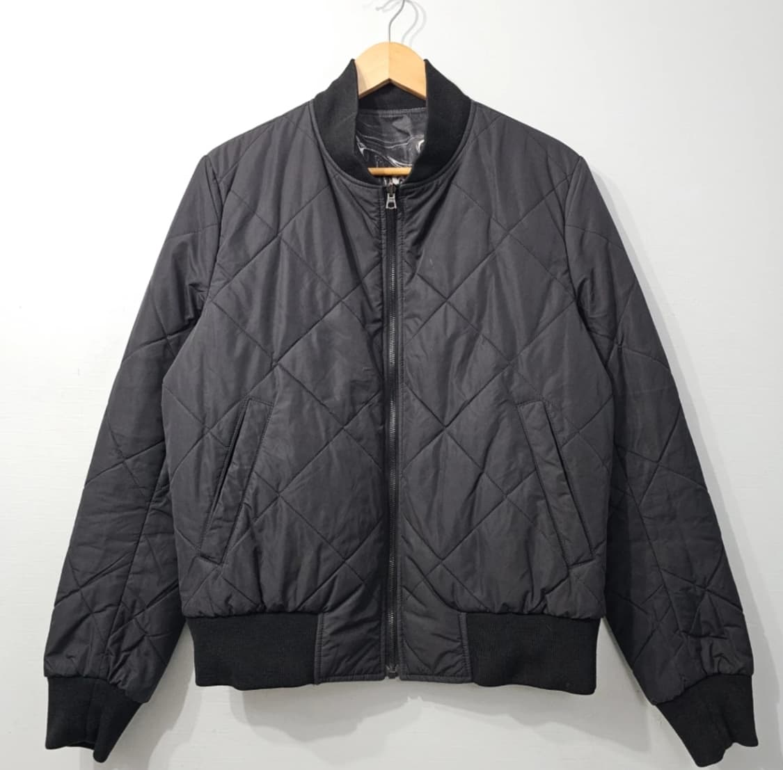 산드로 옴므 마블 프린트 리버시블 퀼팅 봄버 자켓 95 상품이미지5