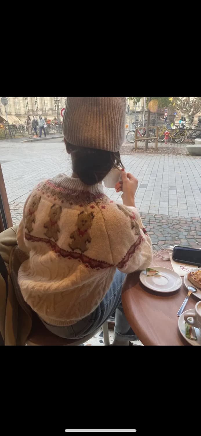 새상품 메이비베이비 디어리스트 크리스마스 테디 곰아지 니트 스웨터 상품이미지1