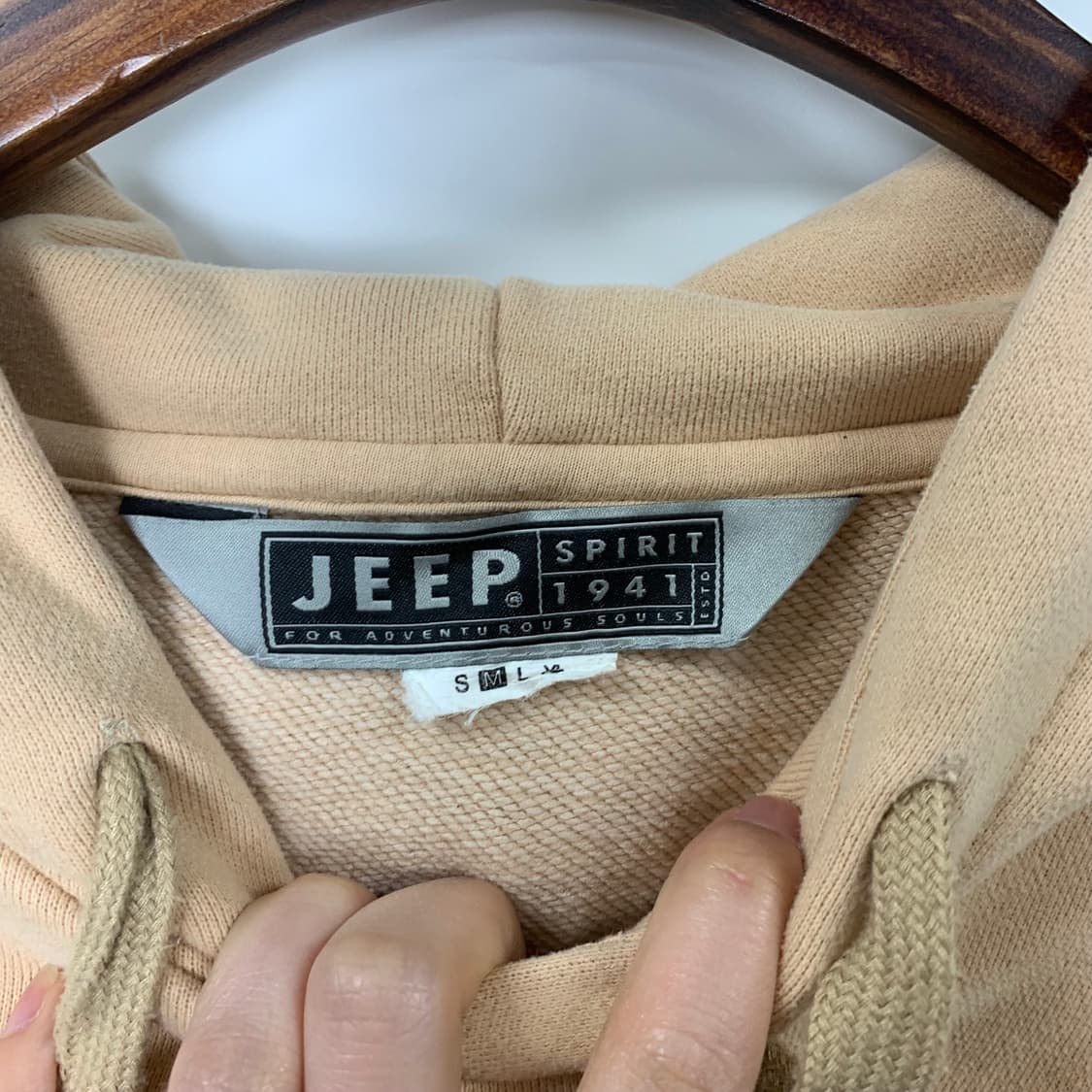Jeep 지프 y2k 와투케 베이지 후드티 상품이미지7