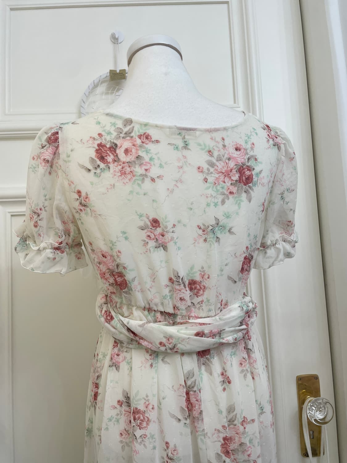 LEST ROSE white twinkle flower belt midi 상품이미지4