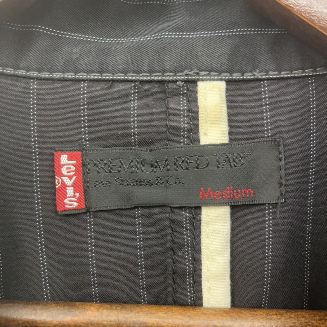 리바이스 올드스쿨 모던시크 스트라이프 버튼 코트 자켓 M C07503 상품이미지5