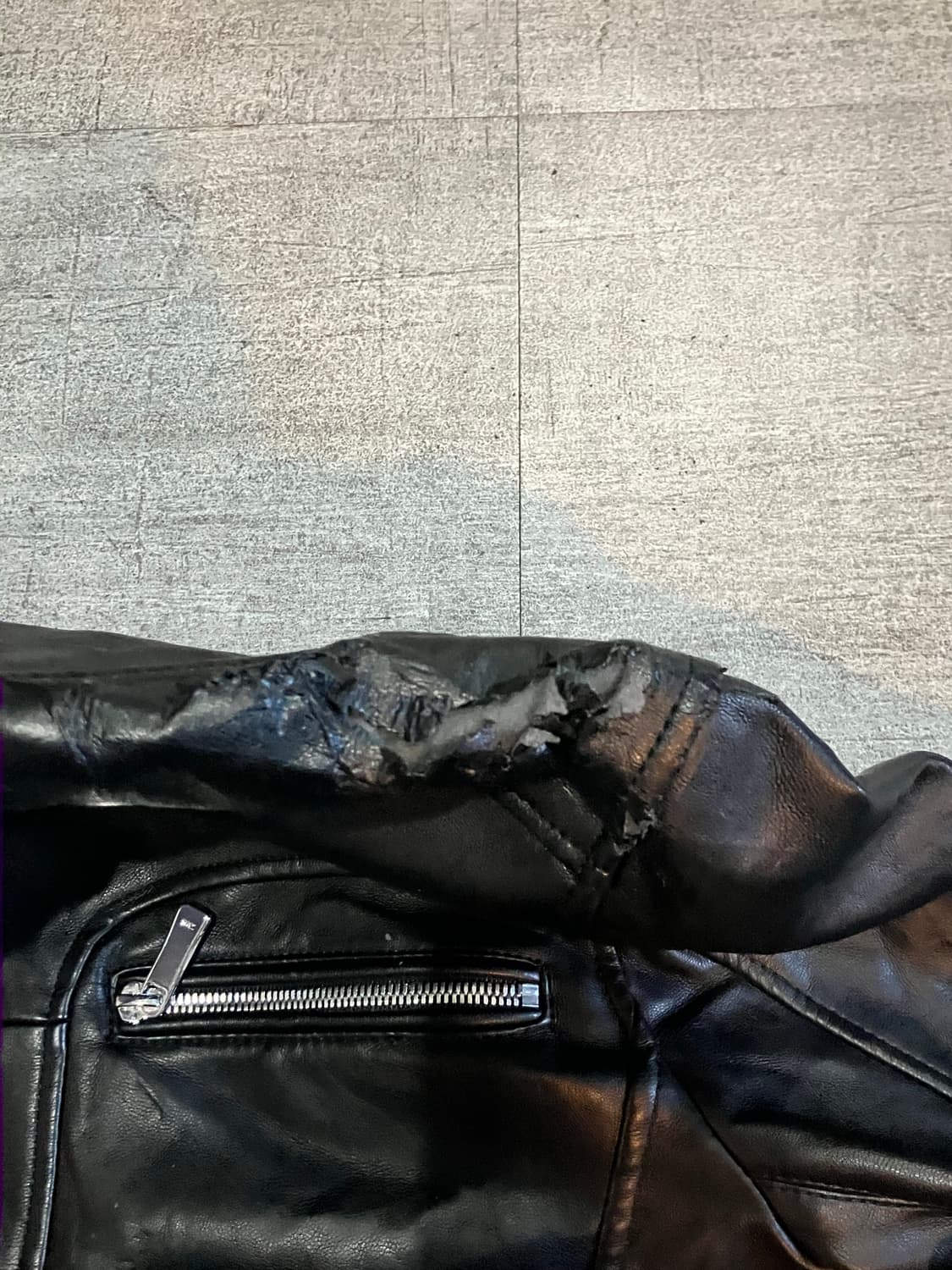 Zara 자라 올드스쿨스트릿 레이싱 가죽자켓 상품이미지2