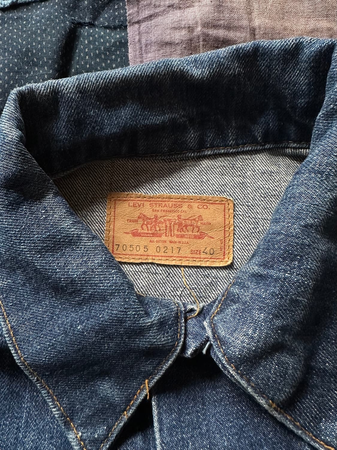 70s USA 빈티지 리바이스 70505 3세대 데님 트러커 자켓 상품이미지8