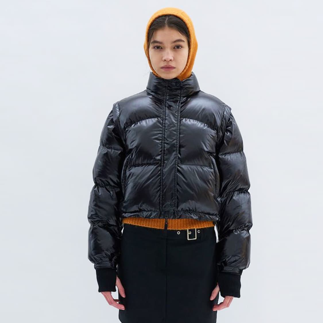 파르티멘토(PARTIMENTO) 투웨이 크롭 푸퍼 자켓 프리사이즈 새상품 상품이미지2