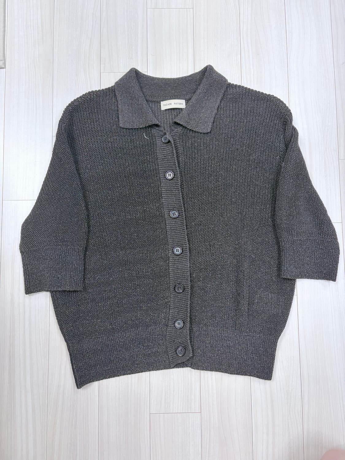 파사드패턴 페이퍼 카라 가디건 상품이미지3