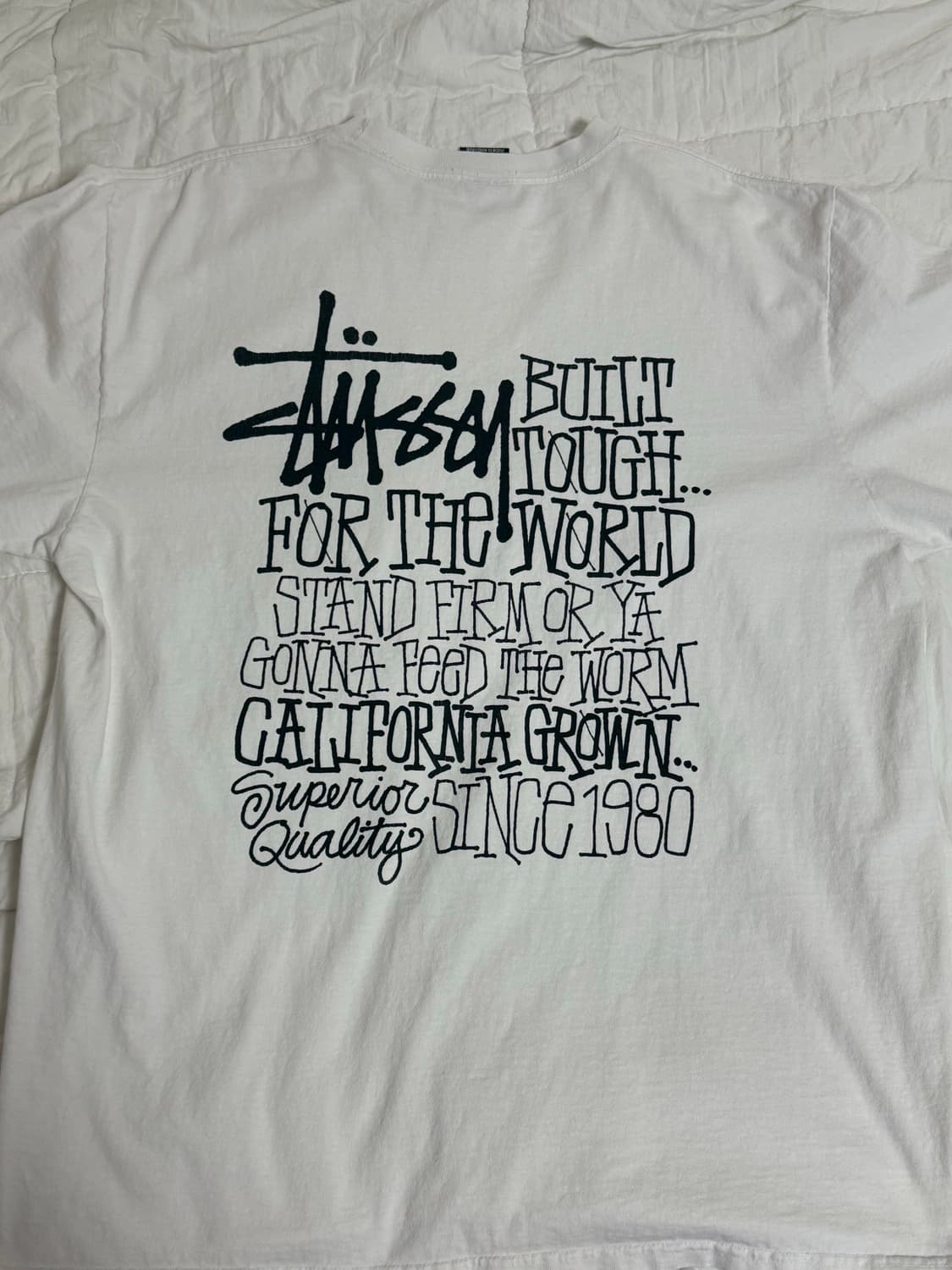 스투시 캘리포니아 그로운 피그먼트 다이드 반팔 내츄럴 L  (후드티) 상품이미지1