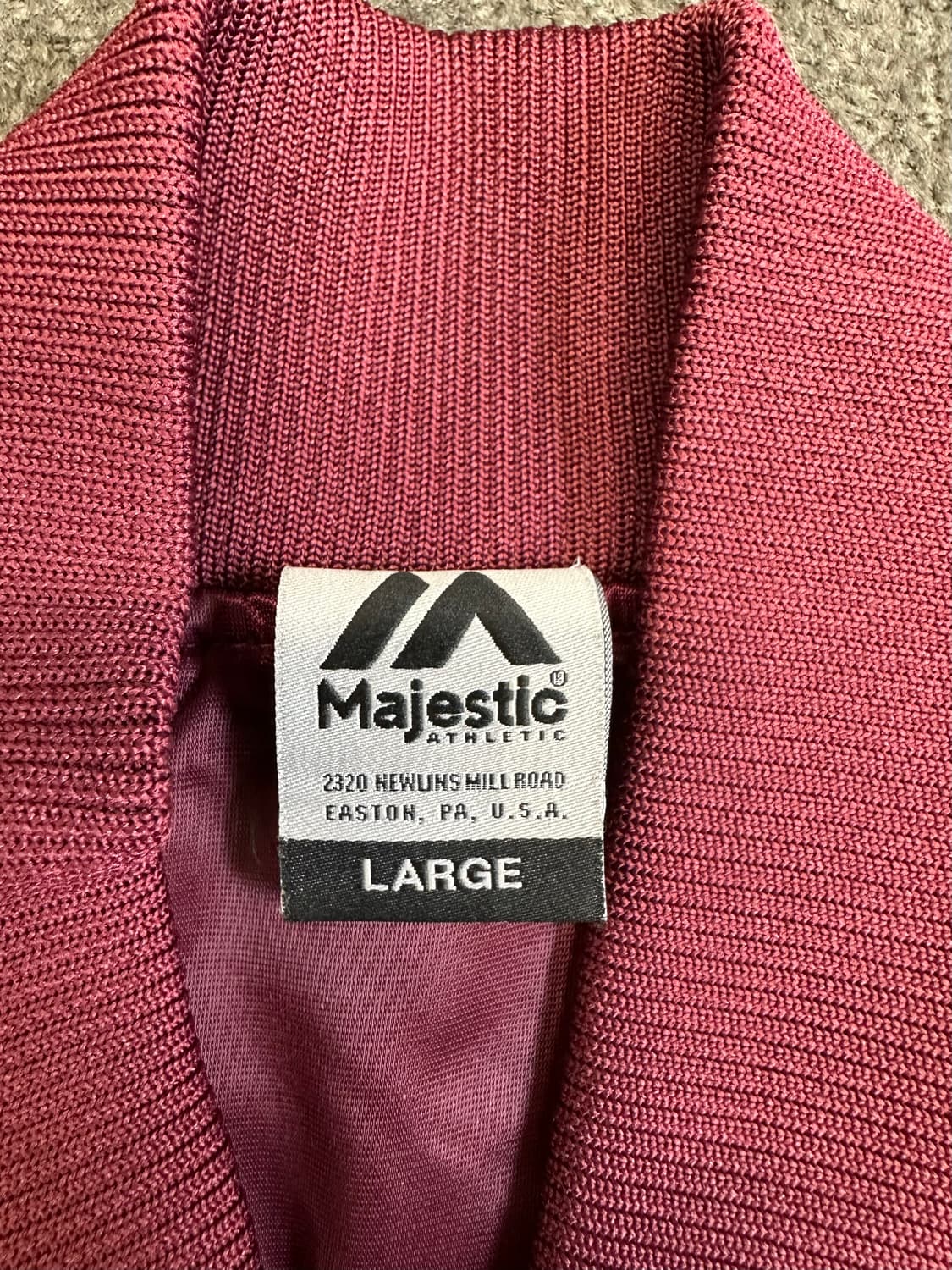 마제스틱 이글스 버건디 춘추 점퍼 L 상품이미지4