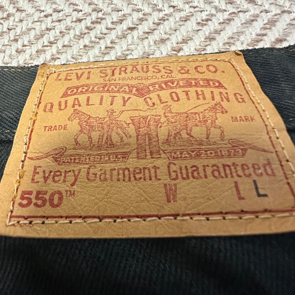 LEVI'S 550 00's mexico made black jeans 상품이미지3