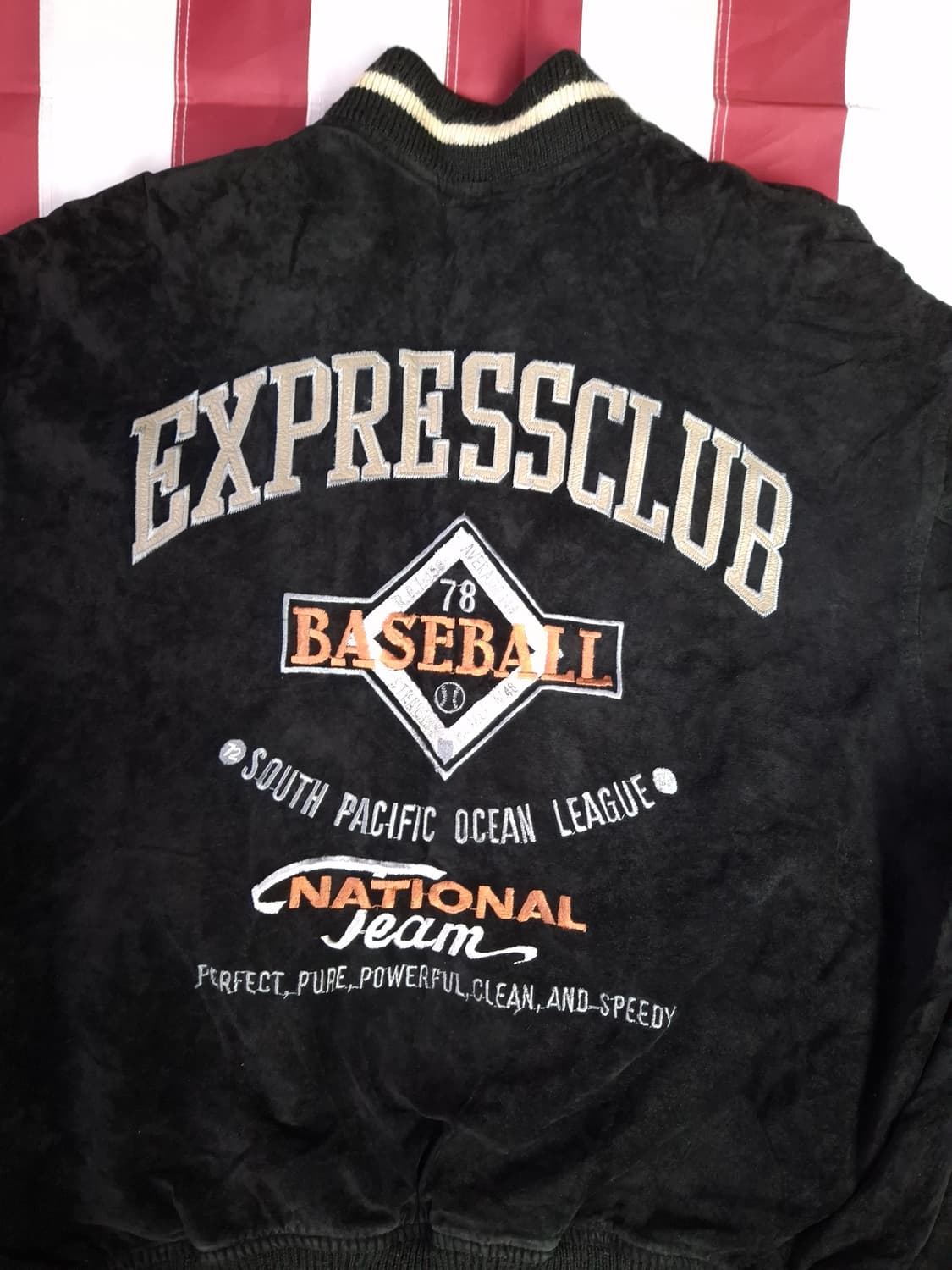 90's 리얼 스웨이드 빈티지 바시티자켓 상품이미지2