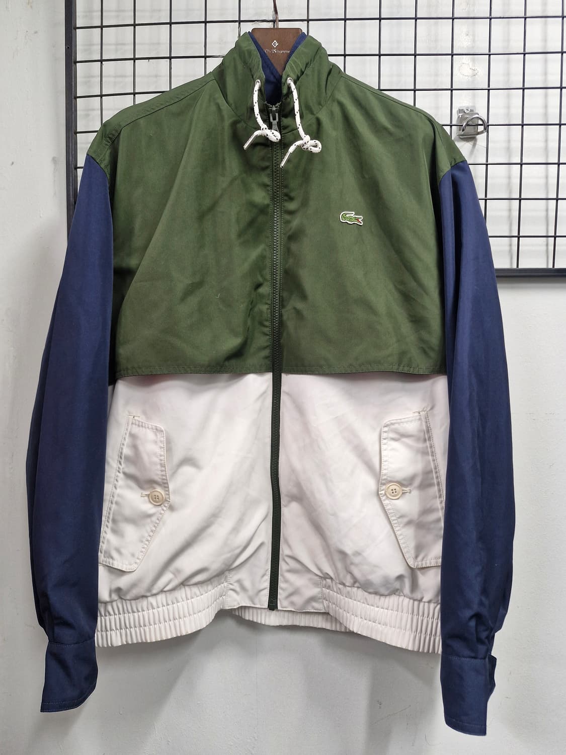 105XL 라코스테 컬러블럭 바람막이 자켓. 상품이미지1