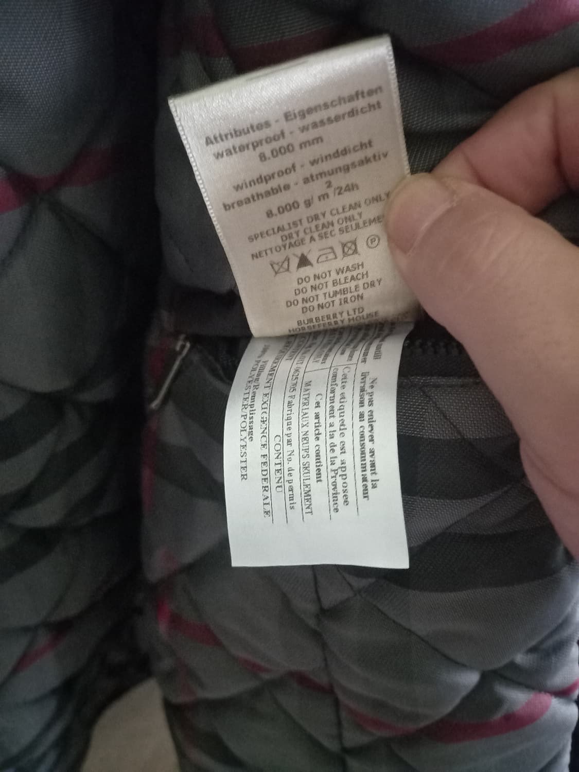 버버리패딩 자켓 M 상품이미지7