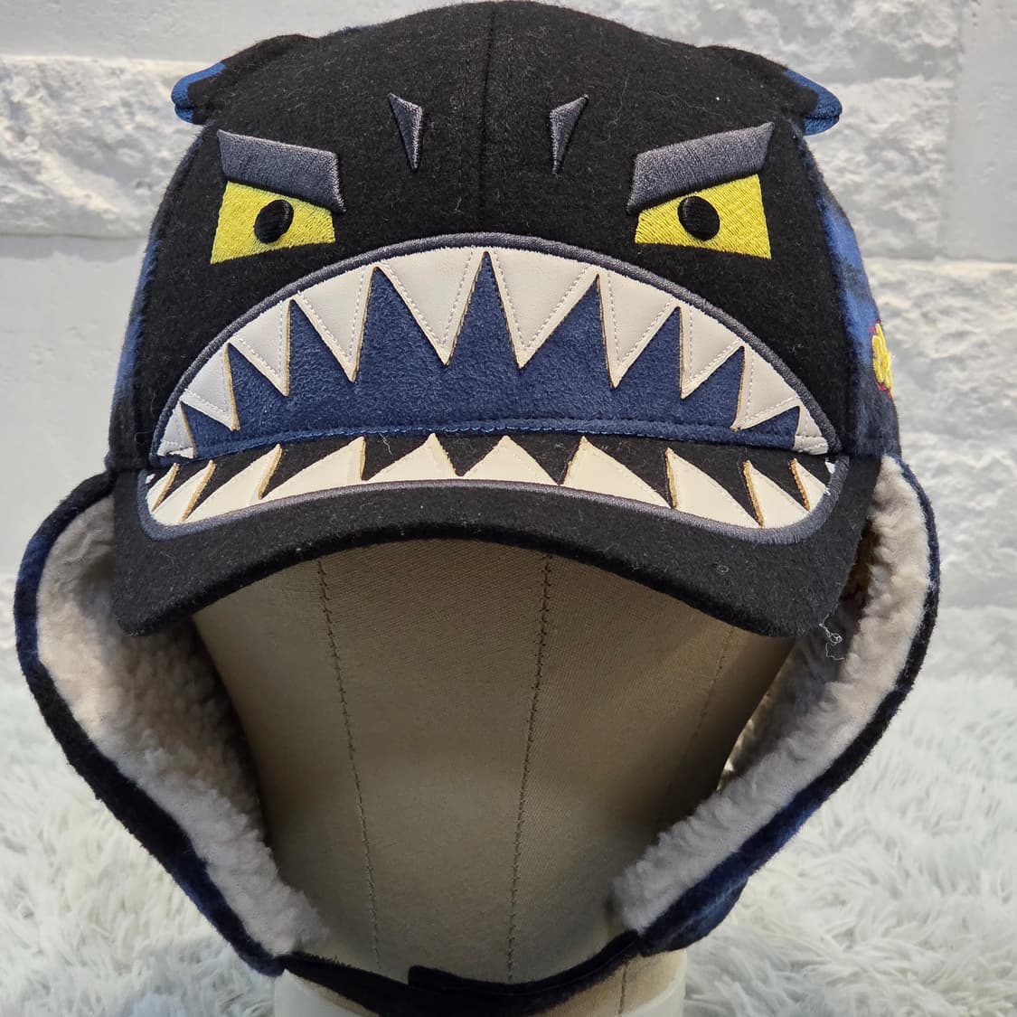 L9-2:엘스틴코 몬스터 플랩 캡 블루 체크 OSFA(54-58cm) 상품이미지3