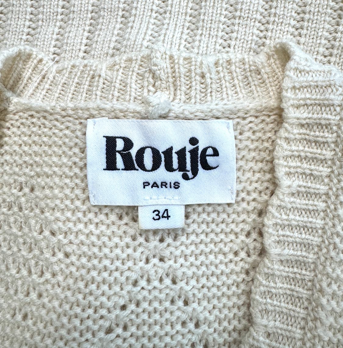 ROUJE PARIS 루즈 EMILE 에밀 에크루 컬러 니트 가디건 34 상품이미지4