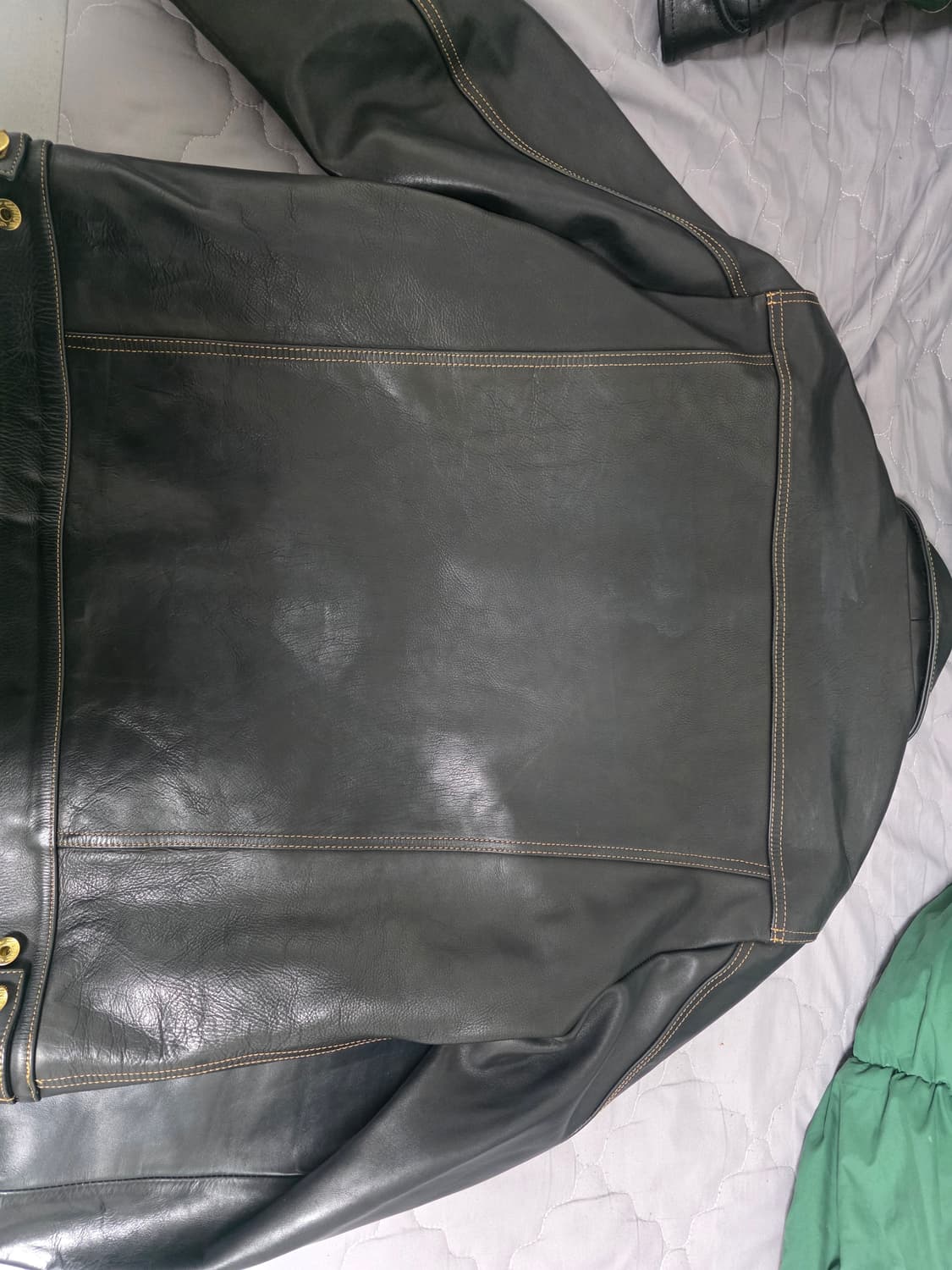 "1.5mm 헤비 카우하이드" 트러커 자켓 105 상품이미지5