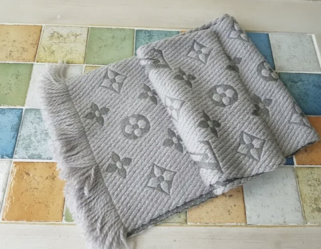 [정품] 루이비통 로고마니아 머플러 그레이 남녀공용 목도리 상품이미지1