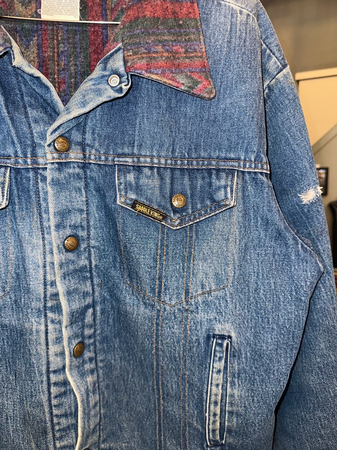 80’s Saddle King Western blanket denim 상품이미지6